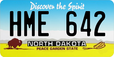 ND license plate HME642