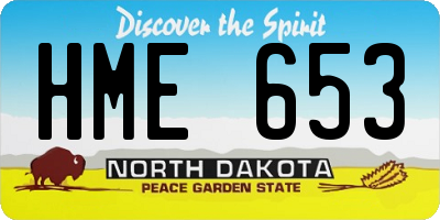 ND license plate HME653