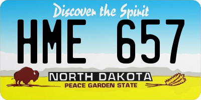 ND license plate HME657