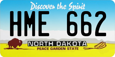 ND license plate HME662
