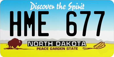 ND license plate HME677