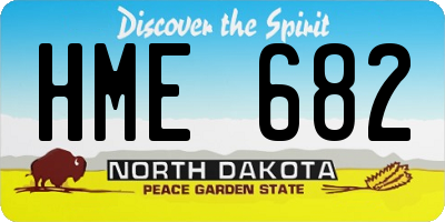 ND license plate HME682