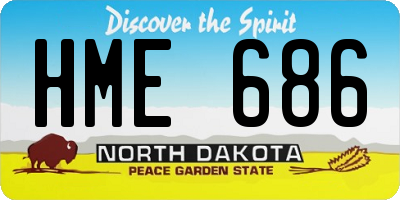 ND license plate HME686
