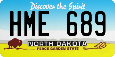 ND license plate HME689