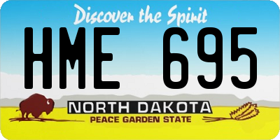 ND license plate HME695