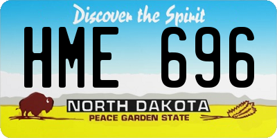 ND license plate HME696