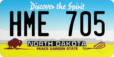 ND license plate HME705
