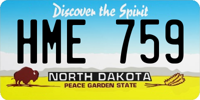 ND license plate HME759
