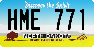 ND license plate HME771