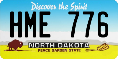 ND license plate HME776