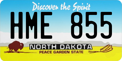 ND license plate HME855