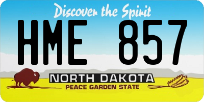 ND license plate HME857