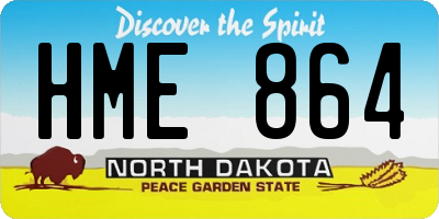 ND license plate HME864