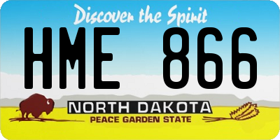 ND license plate HME866