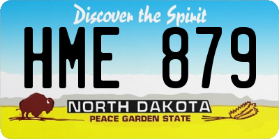 ND license plate HME879
