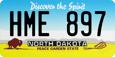 ND license plate HME897