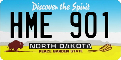 ND license plate HME901