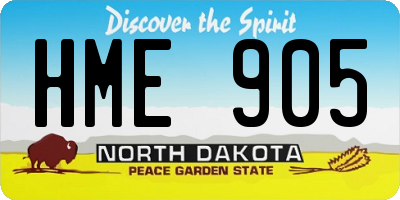 ND license plate HME905
