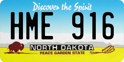 ND license plate HME916