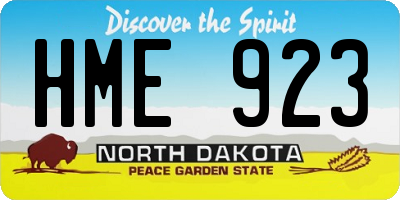 ND license plate HME923