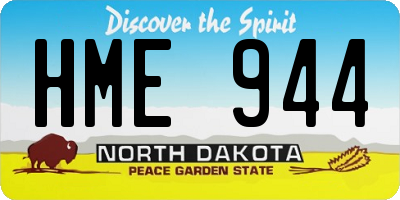 ND license plate HME944