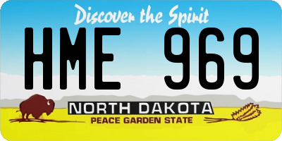 ND license plate HME969