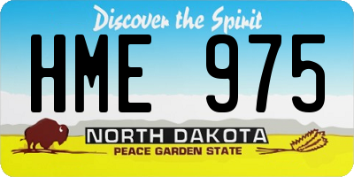 ND license plate HME975
