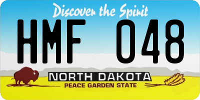 ND license plate HMF048