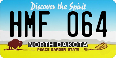 ND license plate HMF064