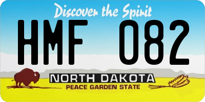 ND license plate HMF082