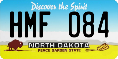 ND license plate HMF084