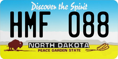 ND license plate HMF088