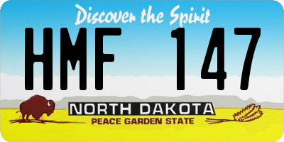 ND license plate HMF147