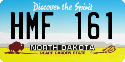 ND license plate HMF161
