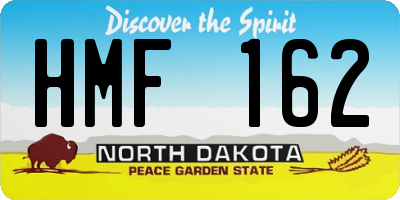 ND license plate HMF162