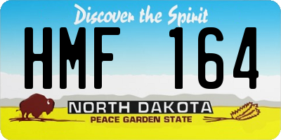 ND license plate HMF164