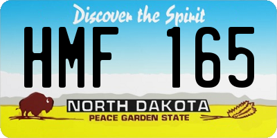 ND license plate HMF165