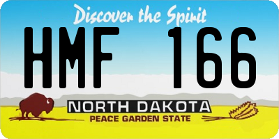 ND license plate HMF166
