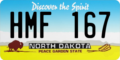 ND license plate HMF167