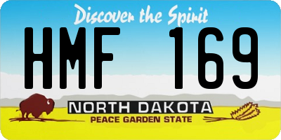 ND license plate HMF169