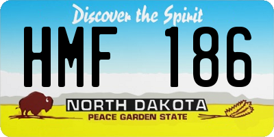 ND license plate HMF186