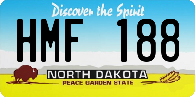 ND license plate HMF188