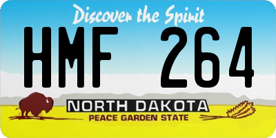 ND license plate HMF264