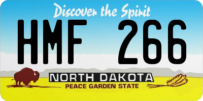 ND license plate HMF266