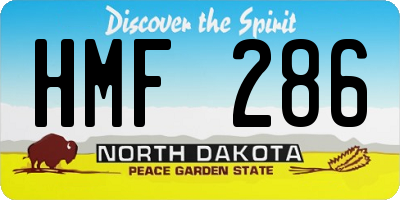 ND license plate HMF286