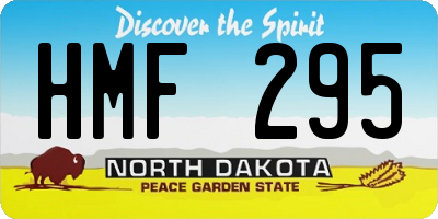 ND license plate HMF295
