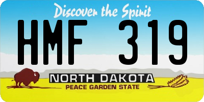 ND license plate HMF319