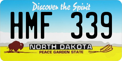 ND license plate HMF339