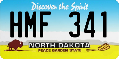 ND license plate HMF341
