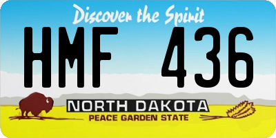ND license plate HMF436